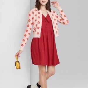 Wild Fable Floral Button Cardigan Size Small